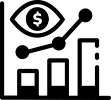 A linear style icon depicting market vision vector