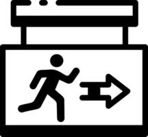 A line style icon of a signboard depicting exit sign vector