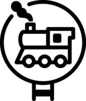 A linear style icon of a railway board vector