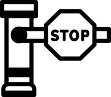 A line style icon showing a stop sign vector