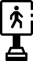 Road crossing sign icon in a linear style vector
