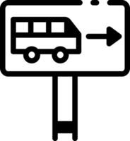 A signboard showing bus terminal, line style icon vector