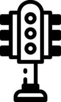 A linear style icon of a traffic signal vector