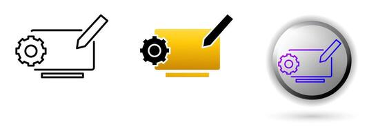 Task Icons concept of productivity, work and professional environment. Various styles of outline, solid and glossy effects, ideal for business presentations, corporate websites etc. vector