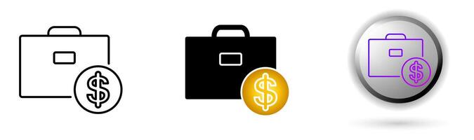 Work Icons concept of productivity, work and professional environment. Various styles of outline, solid and glossy effects, ideal for business presentations, corporate websites etc. vector