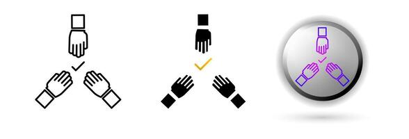 Organization Icons concept of productivity, work, and professional environment. Various styles of outline, solid, and glossy effects, ideal for business presentations, corporate websites etc. vector