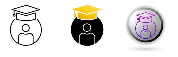 Success Work Icon concept of productivity, work and professional environment. Various styles of outline, solid and glossy effects, ideal for business presentations, corporate websites etc. vector