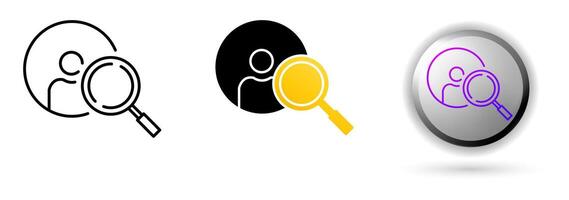 Employment Icons concept of productivity, work and professional environment. Various styles of outline, solid and glossy effects, ideal for business presentations, corporate websites etc. vector