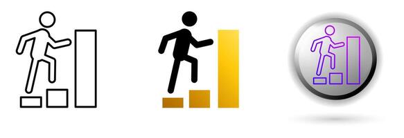 Career Icons concept of productivity, work and professional environment. Various styles of outline, solid and glossy effects, ideal for business presentations, corporate websites etc. vector