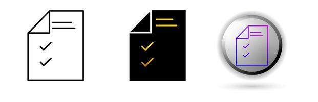 Project Icons concept of productivity, work and professional environment. Various styles of outline, solid and glossy effects, ideal for business presentations, corporate websites etc. vector