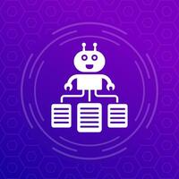 automated document management icon, business automation vector