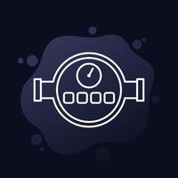 Gas meter icon in line design vector