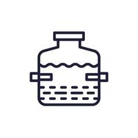 septic tank icon, sewer system line vector