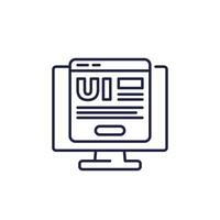 UI design line icon, User interface engineering vector