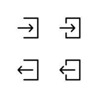 Login and Logout icon set. Sign in and Sign out icon set. vector