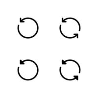 Circle arrow icon set. Rotate icon. Refresh icon. vector