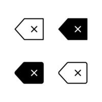 Backspace icon set. Backspace button. Delete symbol. vector