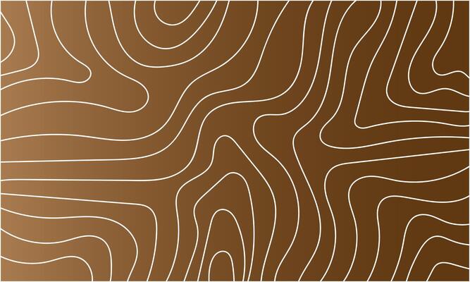 Abstract Brown Topographic Contour Pattern with Looping Geometric Lines