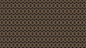 Elegant Repeating Geometric Pattern with Golden Oval Motif on Black Background vector