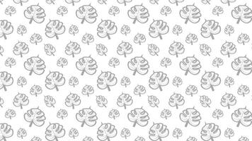 Monstera Leaf Pattern with Minimalistic Grey Tones vector