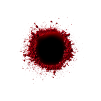 Abstract Red Circular Design with Particle Effects on png