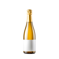 Elegant Bottle of Sparkling Wine with Blank Label for Customization png