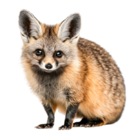 Cute Fennec Fox Sitting on with Fluffy Tail and Ears png