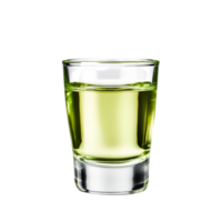 Green Beverage in Clear Glass with Smooth Surface and Vibrant Color png