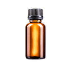 Amber Glass Bottle with Black Cap for Essential Oils and Liquid Storage png