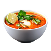 Fresh and Spicy Soup with Herbs, Lime, and Cream for a Delicious Meal png