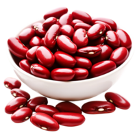 Fresh Red Kidney Beans Piled in a Bowl on Bright png