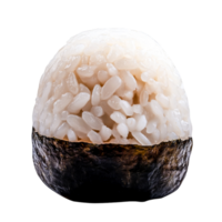 Delicious Rice Ball Wrapped in Seaweed with a Glossy Finish and Texture png