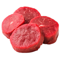 Fresh Red Beef Cuts on for Culinary Use and Recipes png