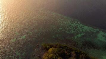 Drone capture of untouched island beaches and emerald waters video