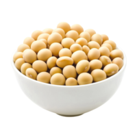 Fresh Soybeans in a White Bowl Ready for Healthy Cooking and Snacking png