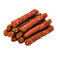 Delicious Dried Meat Sticks with Spices and Herbs for Snack Lovers png