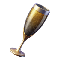 elegant creative Sparkling Champagne Flute Isolated with Transparent Background authentic png