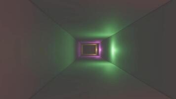 3D Tunnel Animation with Changing Color Lights in Vertical View video