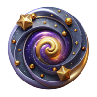 dramatic rustic Spiral Galaxy Cutout with Starry Background authentic png