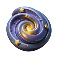 wonderful abstract Spiral Galaxy with Bright Stars Isolated Element premium png