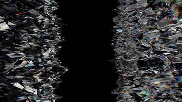 Jagged Crystals Forming Dark Tunnel with Forward Zoom, Vertical Format video
