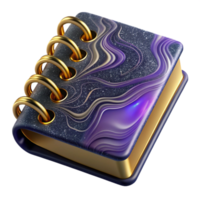 stunning creative Spiral Notebook Side Angle Isolated authentic png