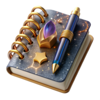 impressive rustic Spiral Notebook Top View Isolated Element premium png