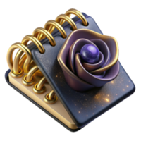 beautiful traditional Spiral Notebook Top View Isolated Element exclusive png