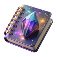 vibrant creative Spiral Notebook with Colorful Cover Transparent Background png