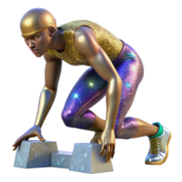 impressive creative Sprinter Starting Block Position Transparent authentic png
