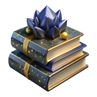 elegant rustic Stack of Books Front View Cutout png