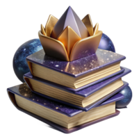 magnificent creative Stack of Books Front View Cutout png