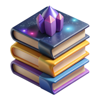 sereno resumen apilar de libros isométrica ver separar con vistoso espinas auténtico png