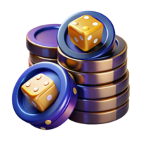 serene rustic Stack of Casino Chips Transparent Background original png